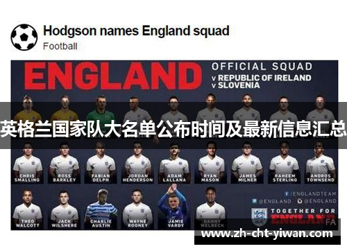 英格兰国家队大名单公布时间及最新信息汇总